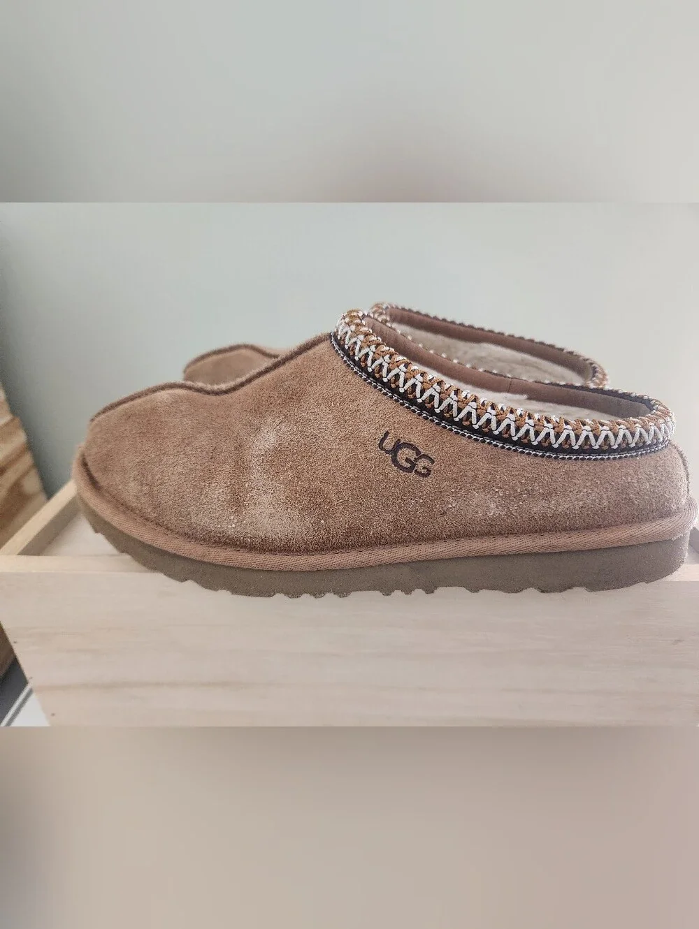 UGG Big Kid's Brown Suede Cozy Slip-On Mule Size 5